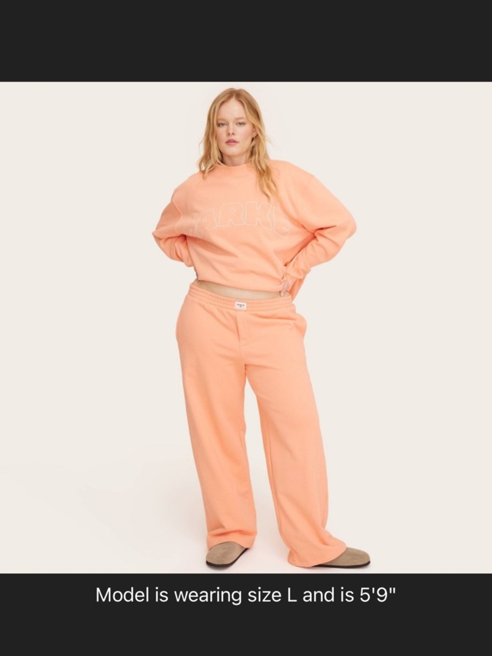 High-Rise Boxer Sweatpants from Parke x Target- Peach Orange- XXL - Picture 4 of 4